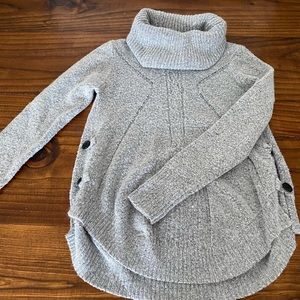 Gray turtleneck sweater